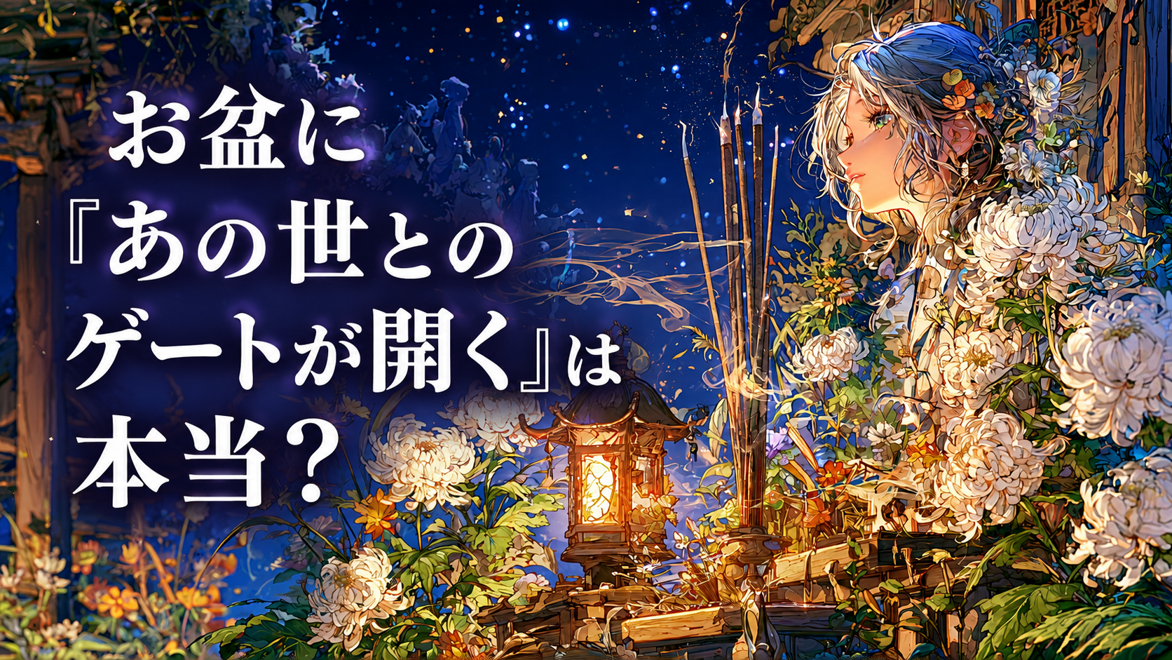 お盆に「あの世とのゲートが開く」は本当？