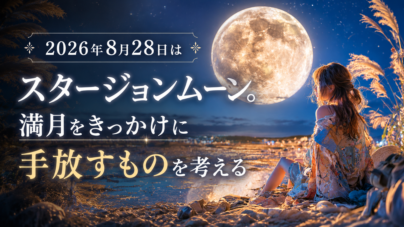 2026年8月28日はスタージョンムーン。満月をきっかけに手放すものを考える